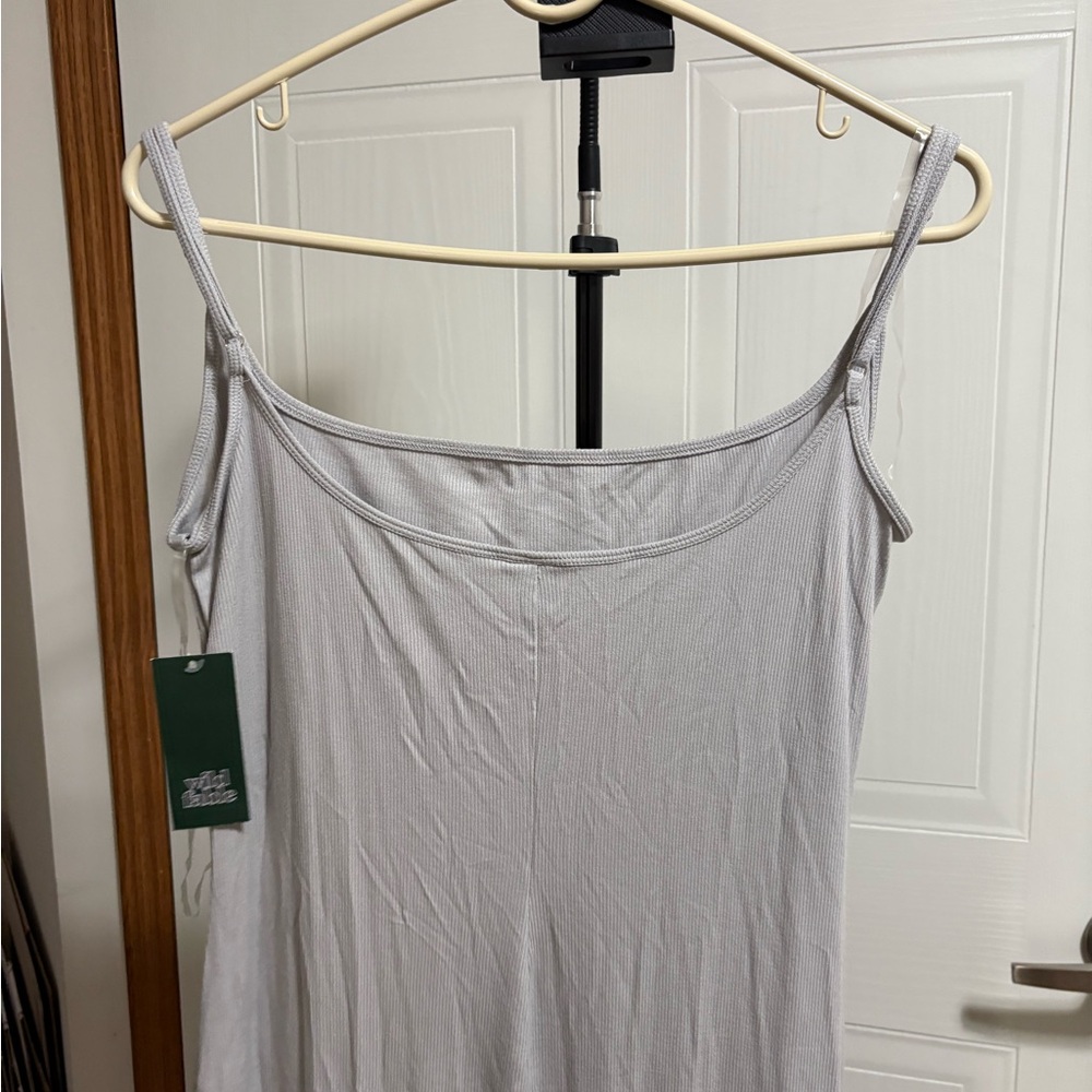 wild fable Light Gray Ribbed Slip Dress - Picture 2 of 3
